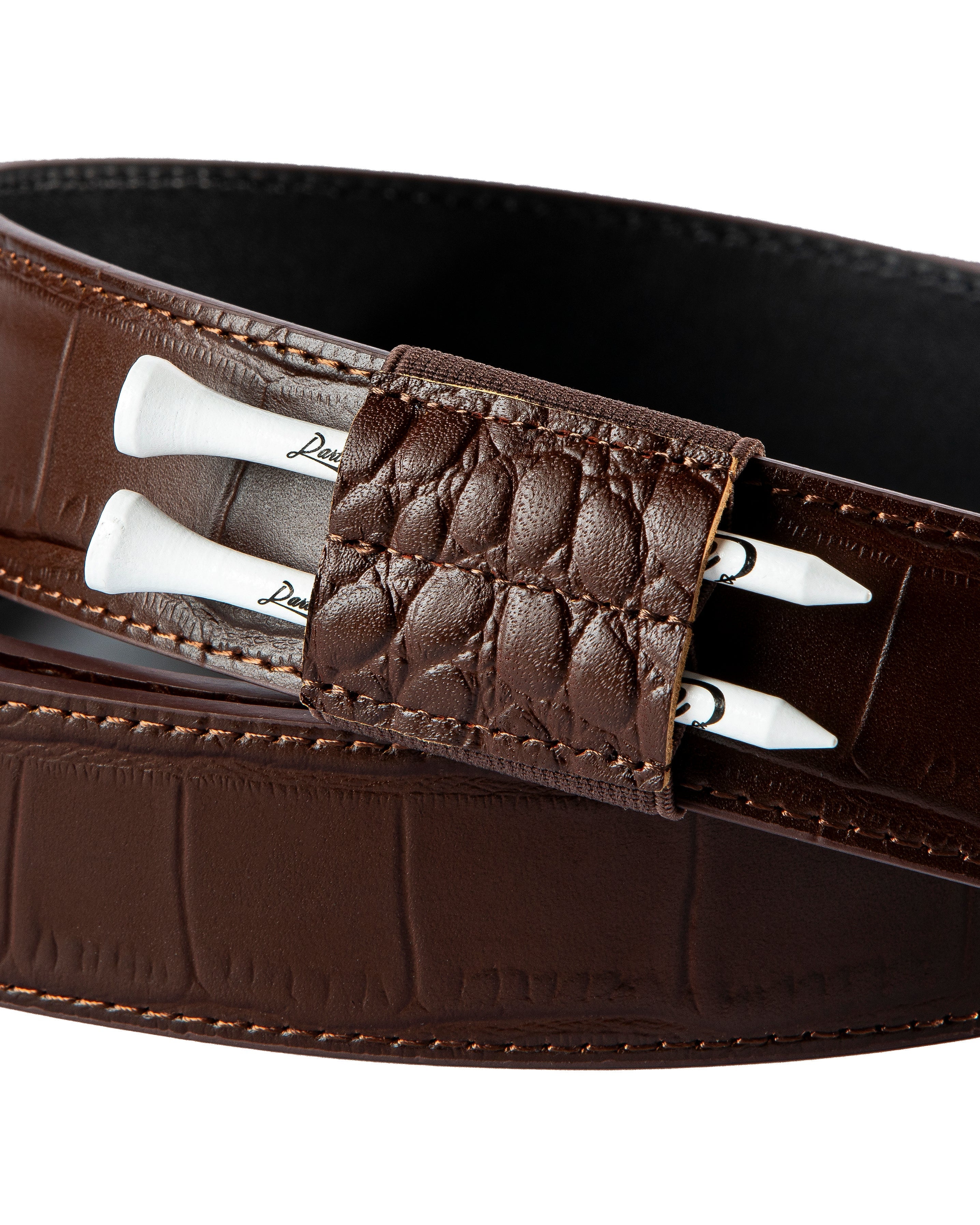 Dartee Golf Bayou Brown Gator Belt - Image 3