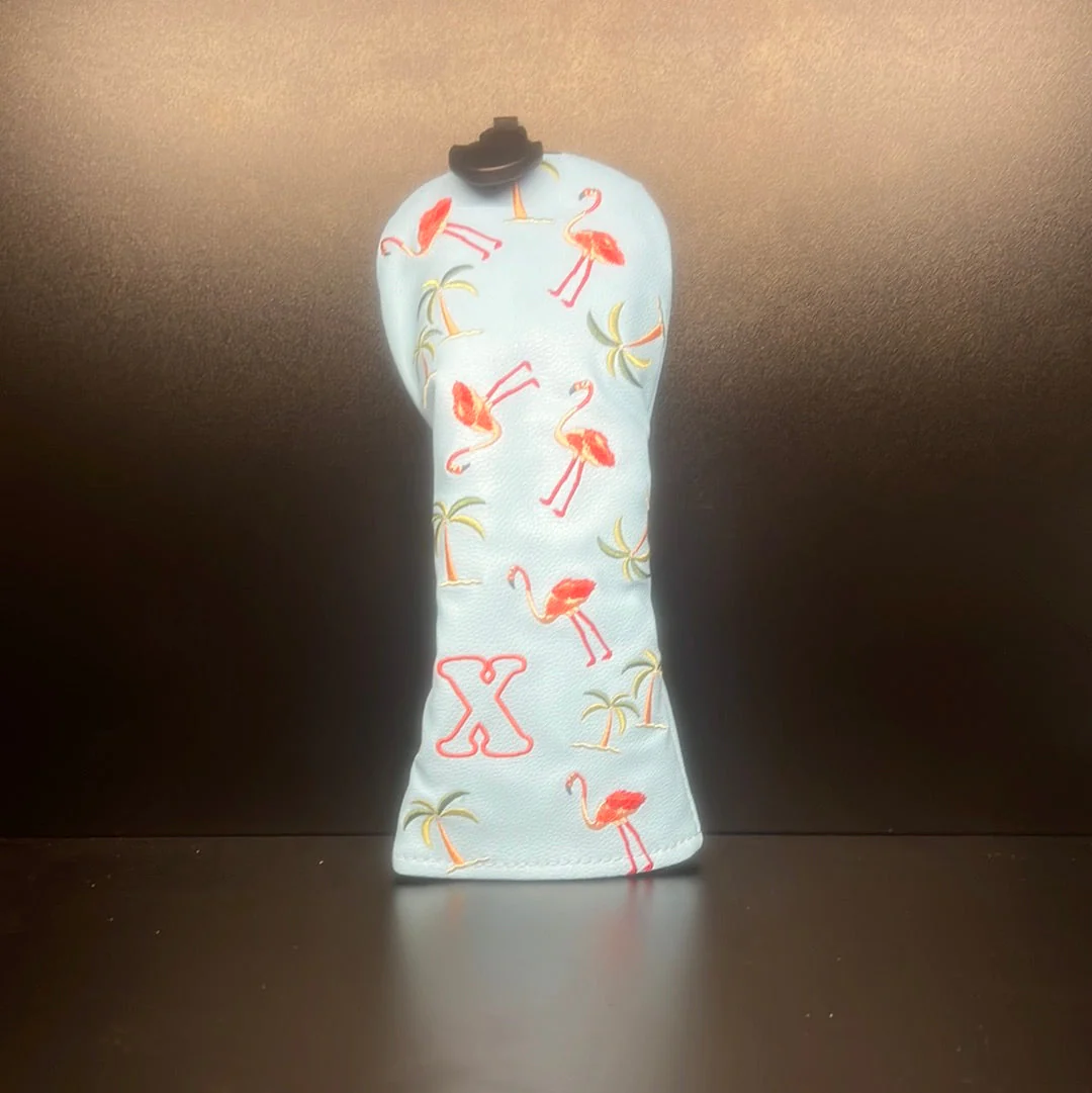 Flamingos & Palm Trees Headcover - Image 3