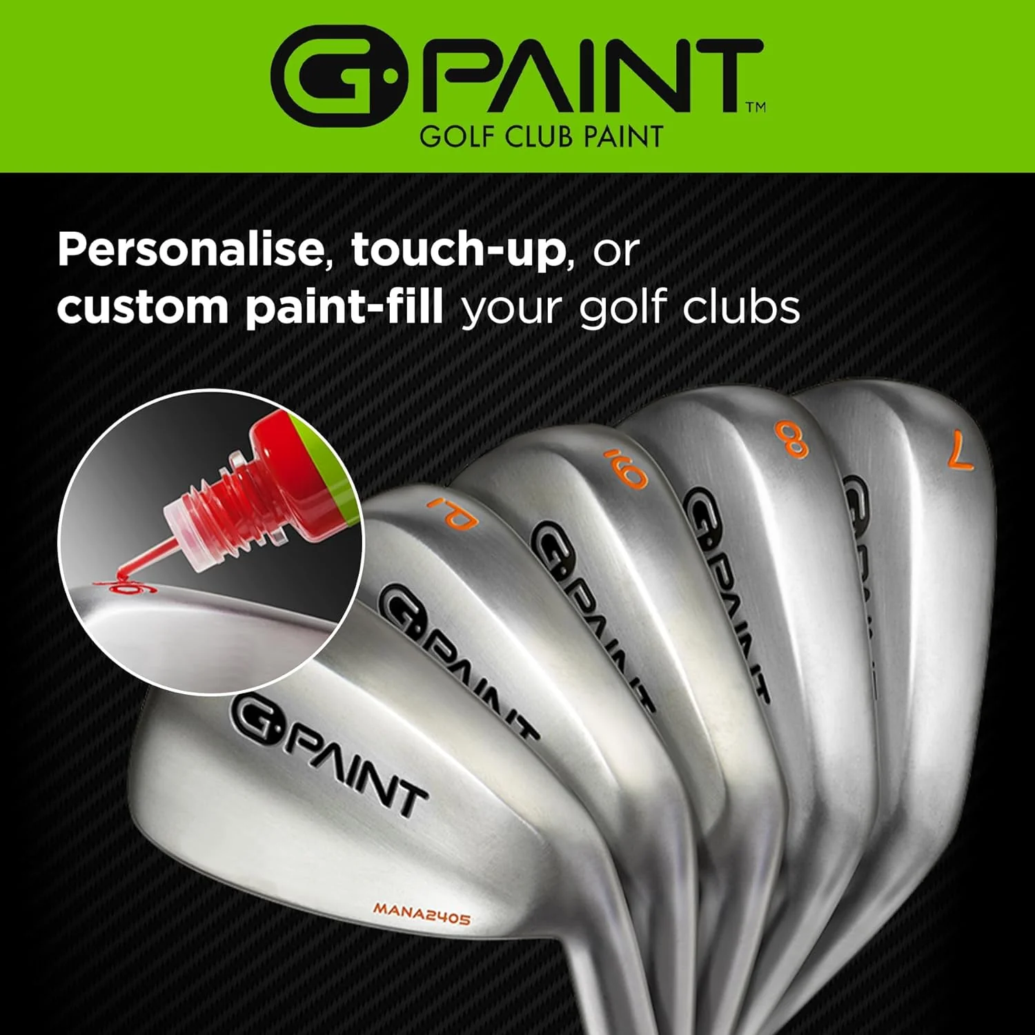 G-Paint Golf Club Paint - 4 Pack (Black/White/Red/Blue) - Image 3