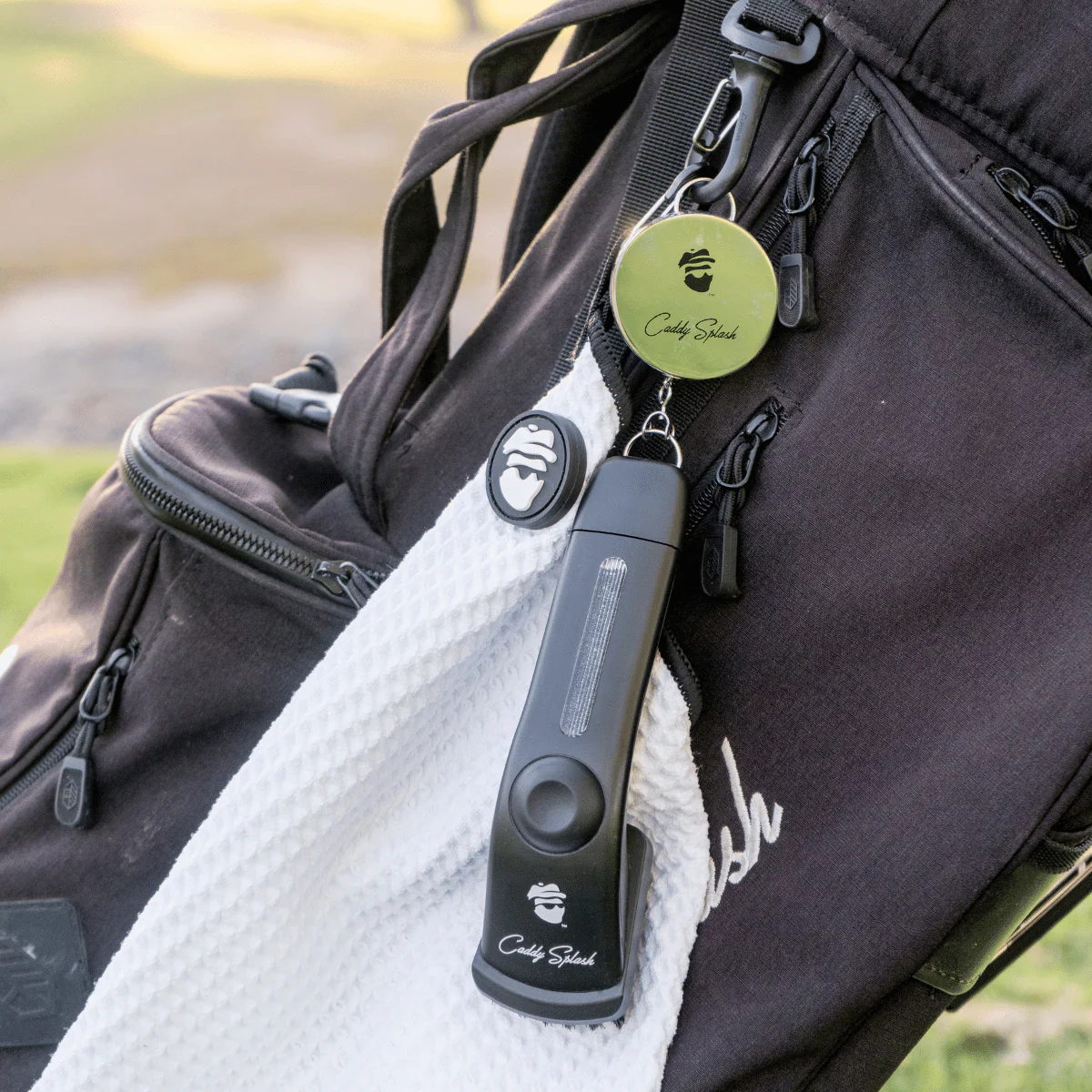 Golf Pocket Mag Towel - White + Golf Club Water Brush Pro Bundle - Image 6