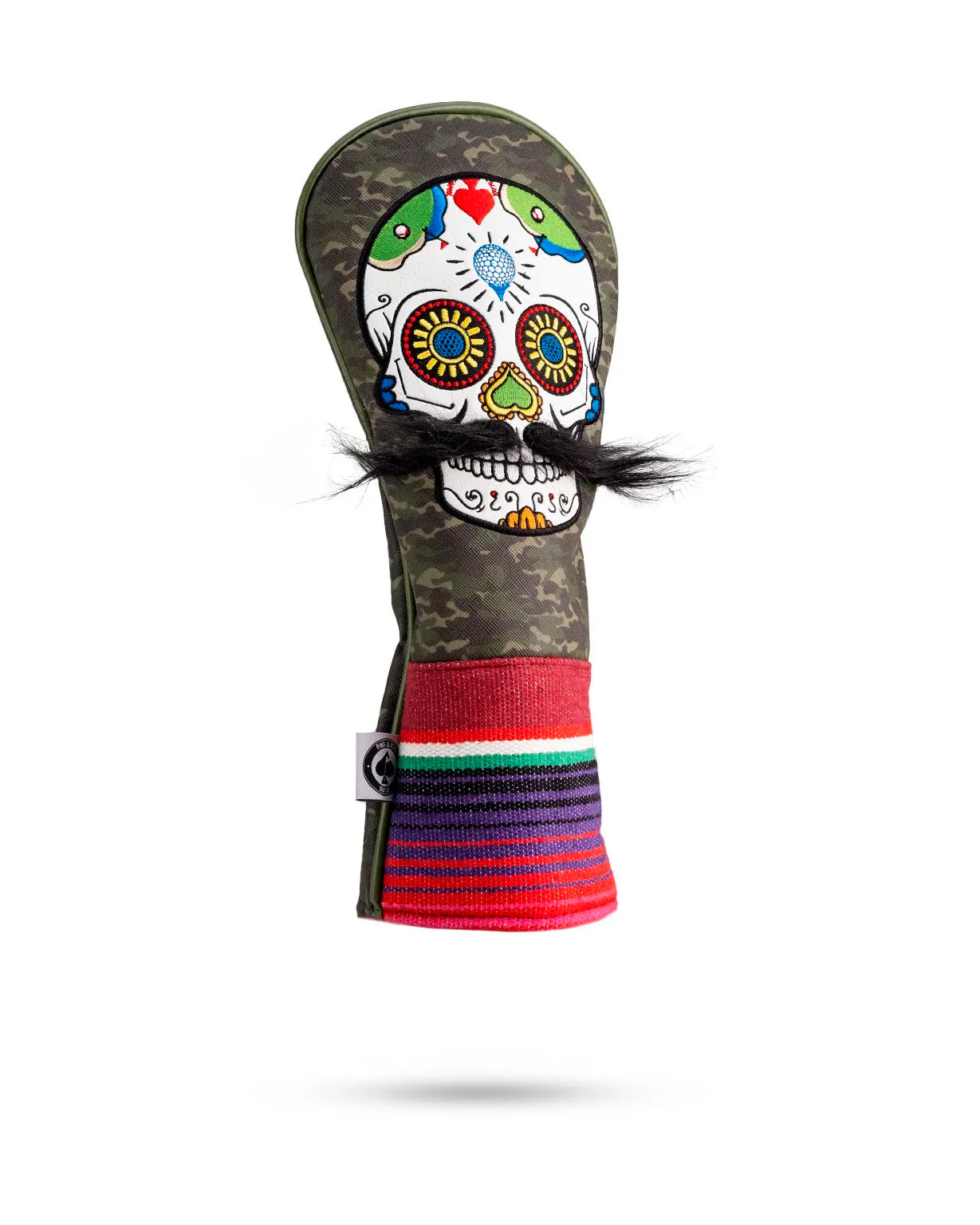 Mustache Sugar Skull - Fairway Cover Green Camo - Image 2