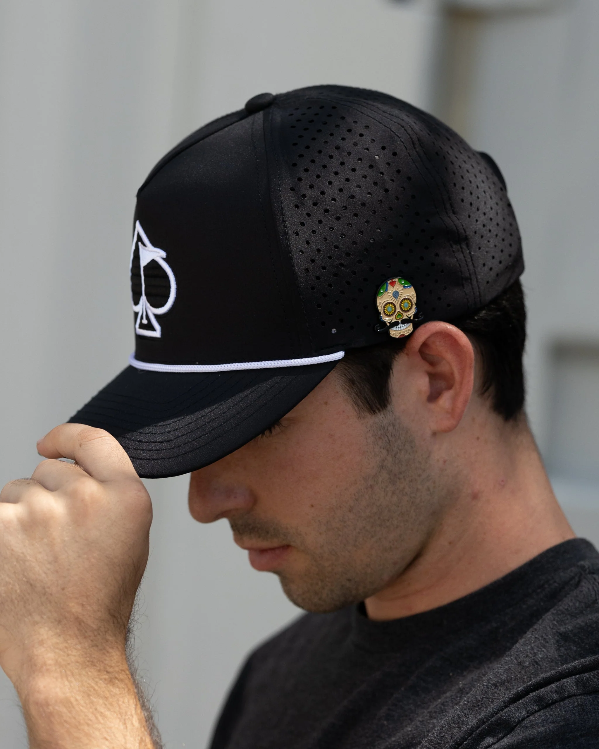 Perforated Rope Hat - Black - Image 12