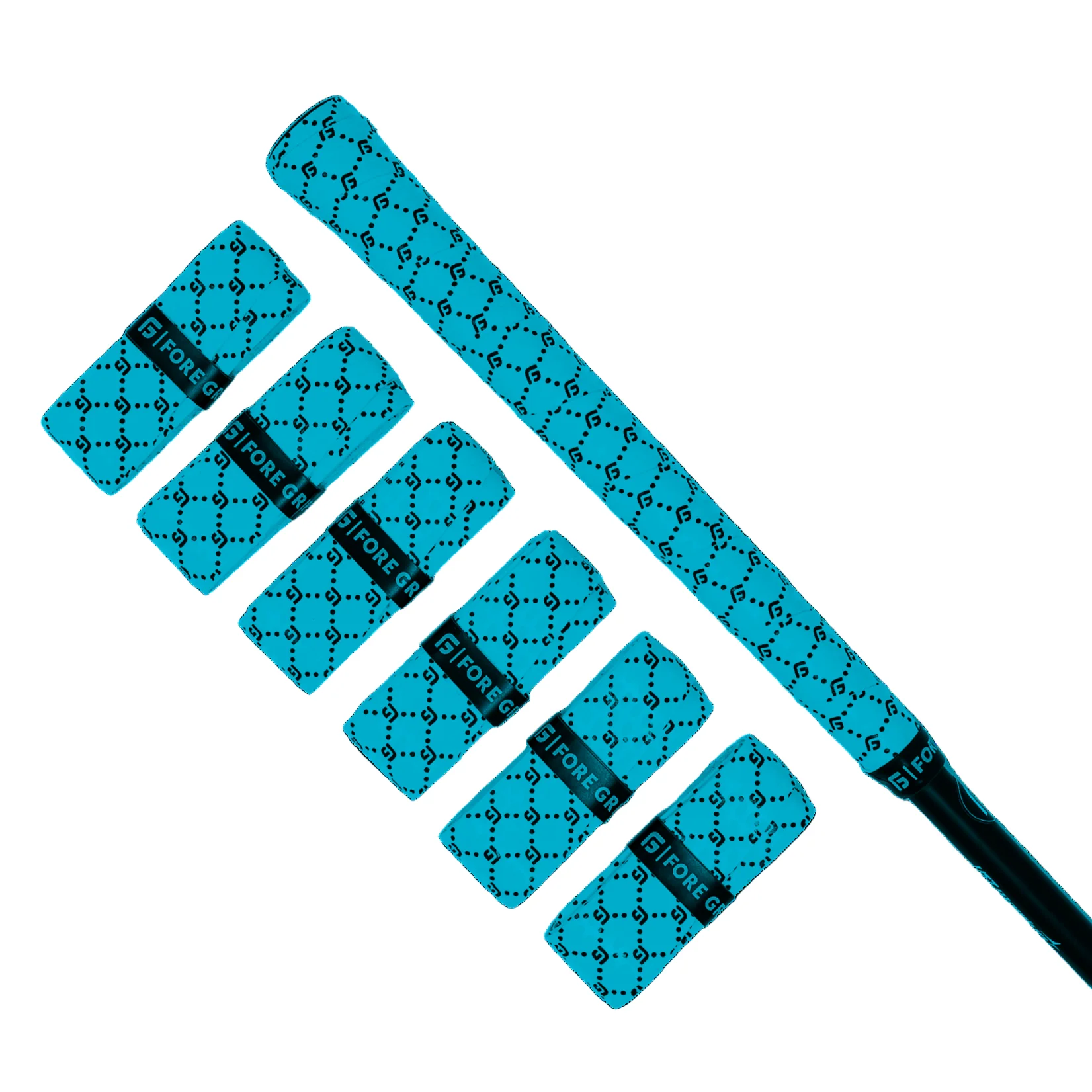 Fore Grips Powder Blue FG Print Golf Grip Wrap - Image 3