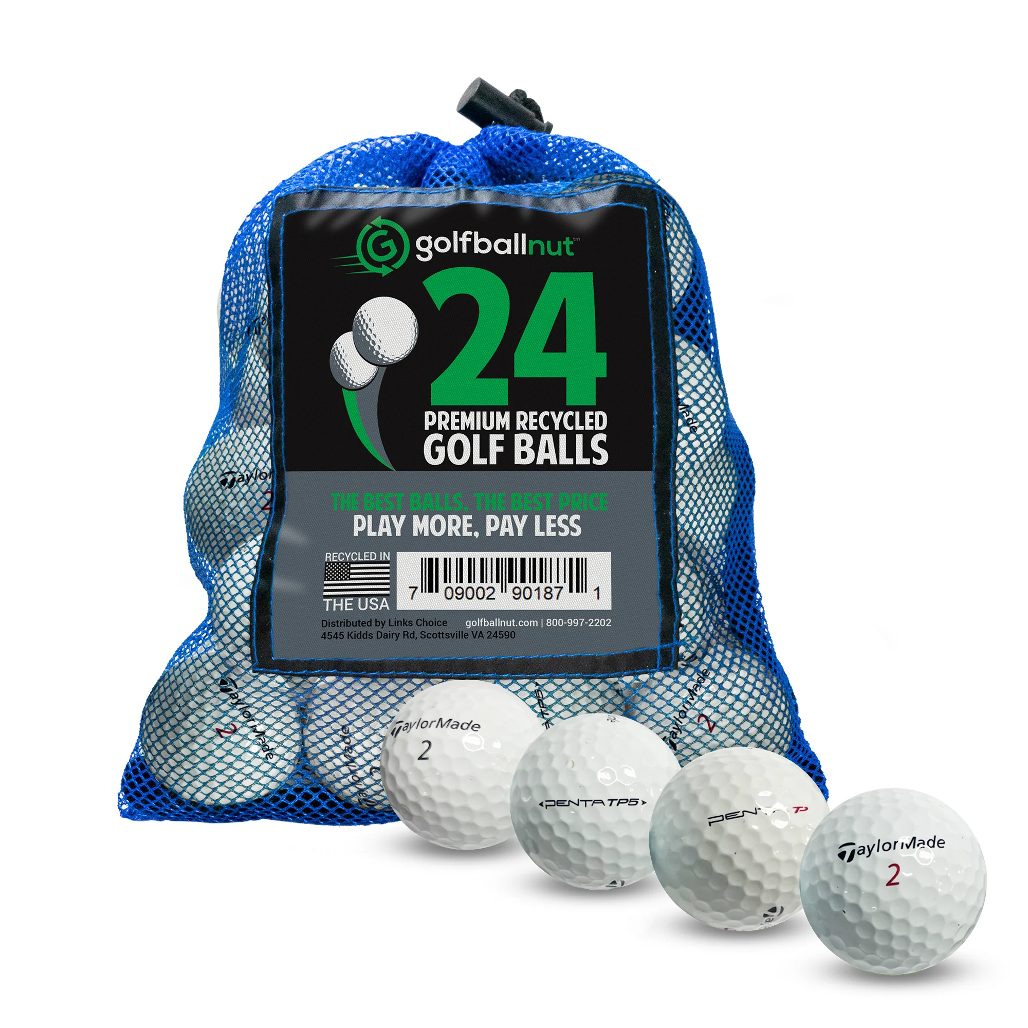 TaylorMade TP Penta Mix - Select Used Golf Balls in Bulk Mesh Bags - Image 2