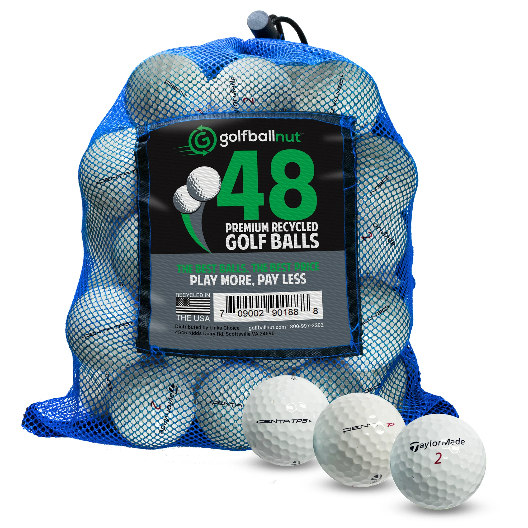 TaylorMade TP Penta Mix - Select Used Golf Balls in Bulk Mesh Bags - Image 3