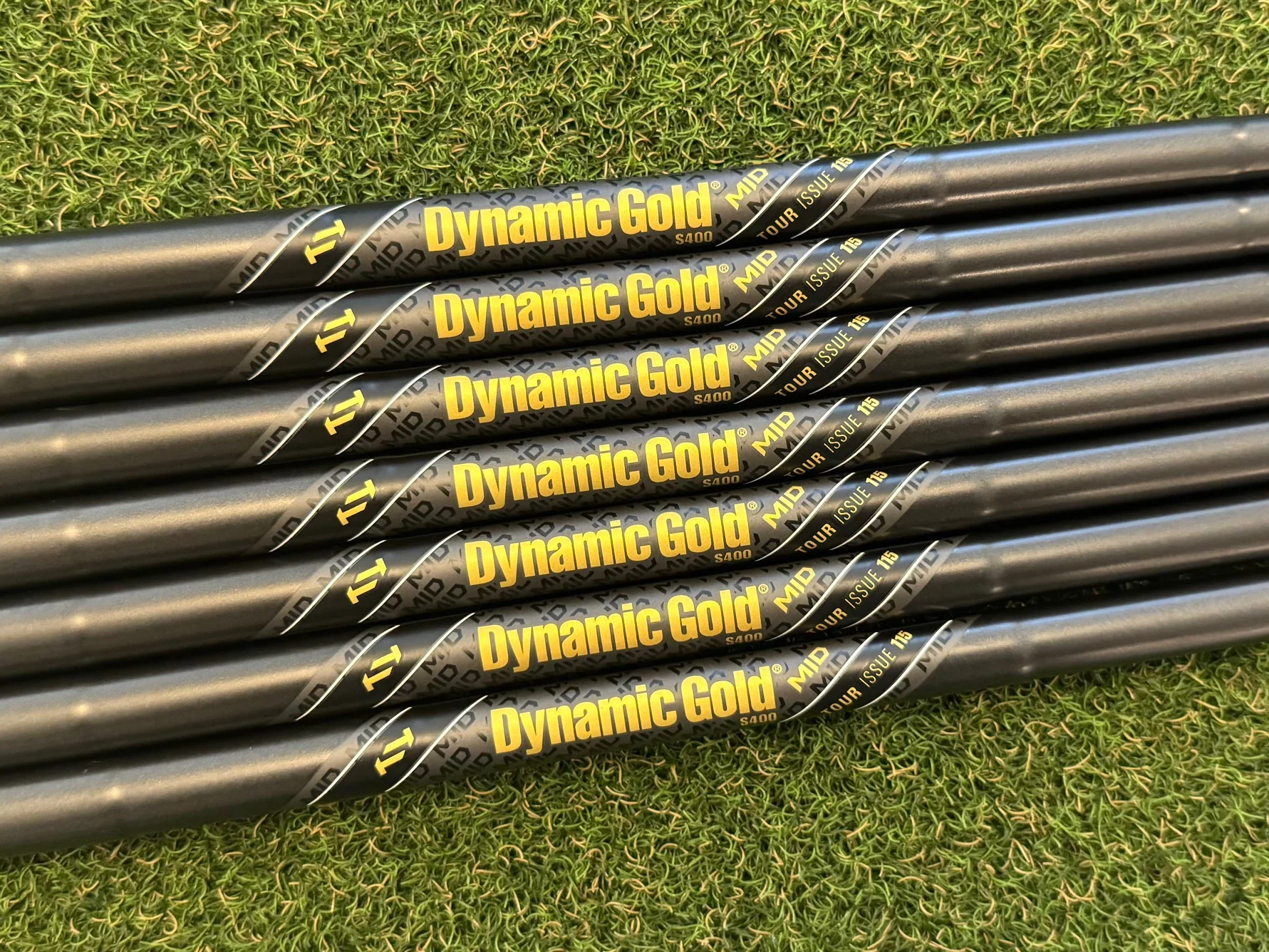 True Temper Dynamic Gold GUNMETAL 115g MID Tour Issue Iron Shaft .355" Taper Tip