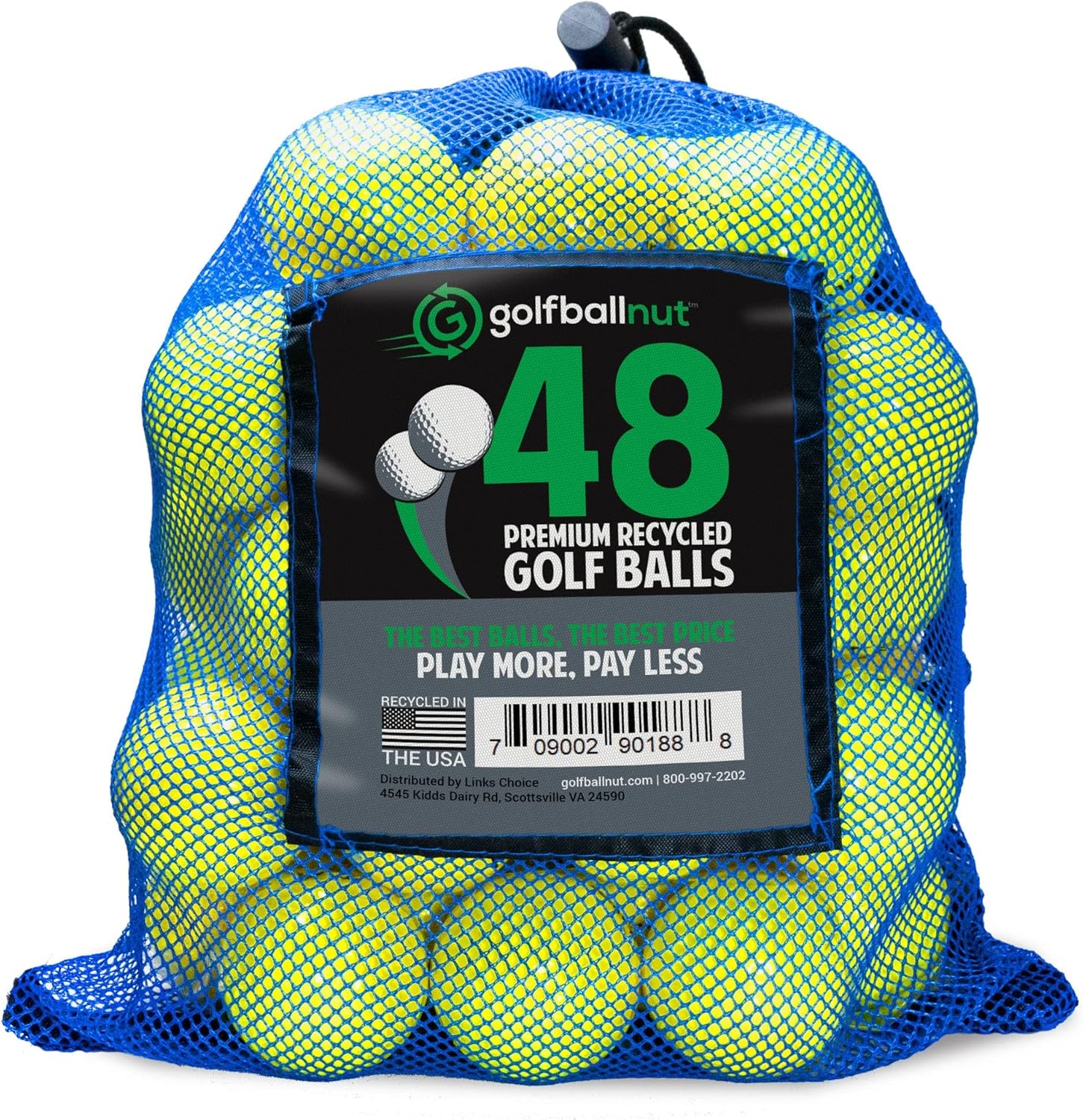 Used Bridgestone Yellow Mix Golf Balls - Bulk Mesh Bags - Image 2