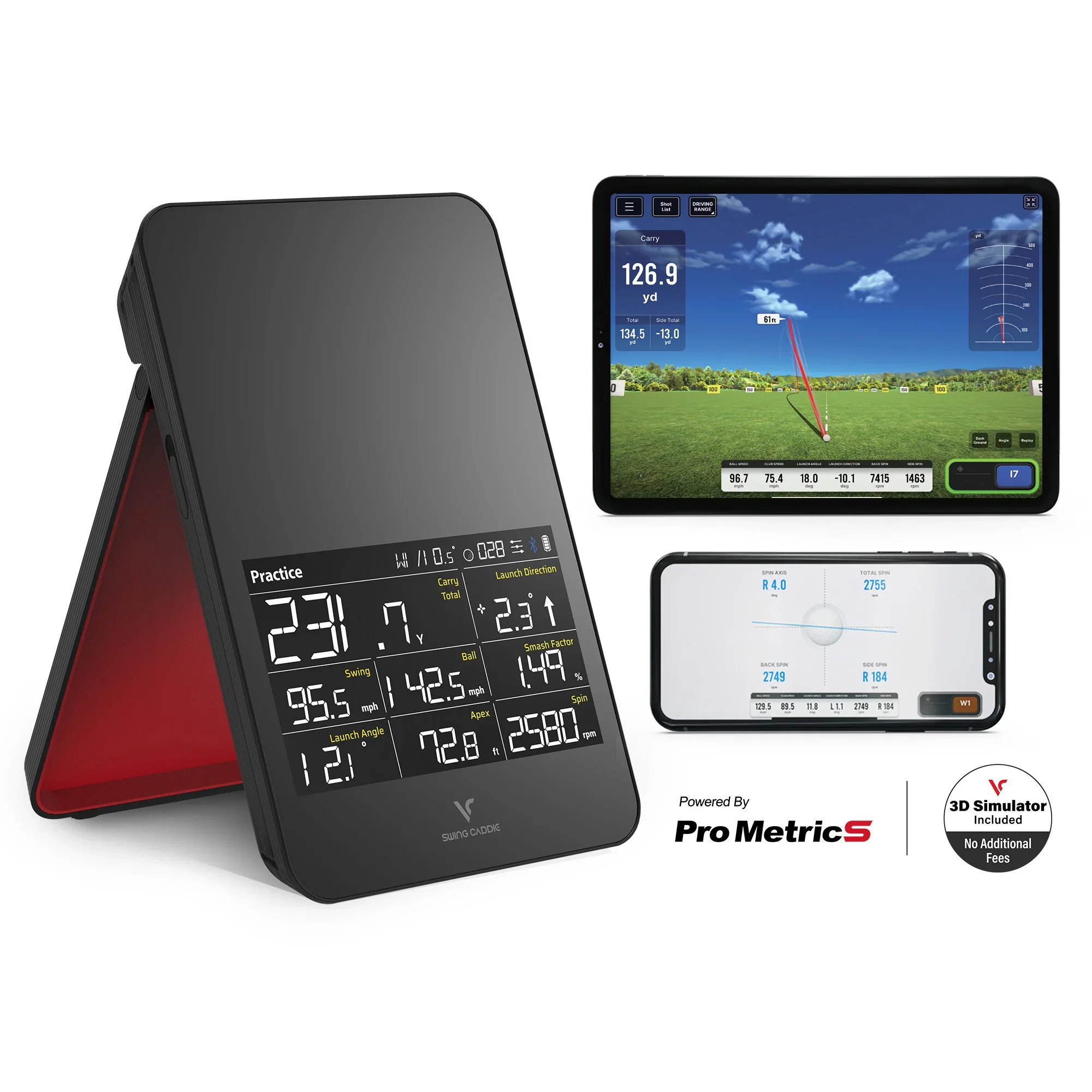 Voice Caddie Swing Caddie SC4 PRO Launch Monitor + Simulator